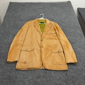 Vintage Brad Whitney Blazer Mens Tan Corduroy Sport Coat Academic Style